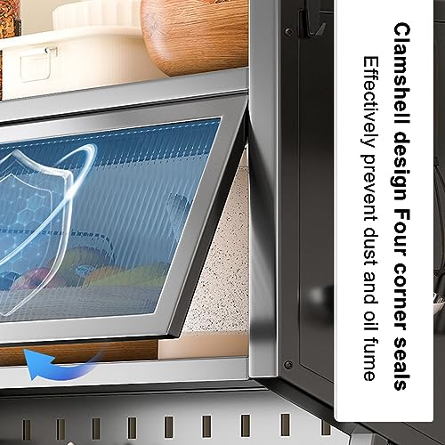 Kitchen Storage Cabinets, Bakers Rack with Drawers, Microwave Stand, with Flip Door Cabinet, Pegboard and Accessories