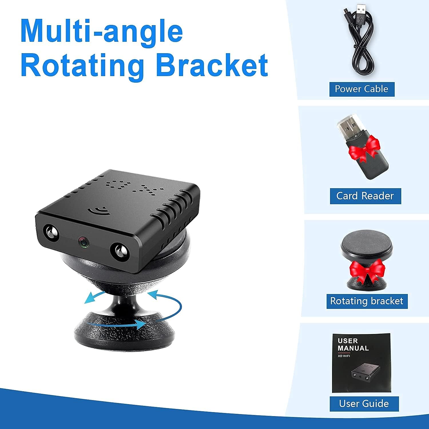 Smallest IP WiFi Security Camera,USB Plug Wireless Camera,Portable Remote Camera,HD1080P WiFi Security Camera with Night Vision,Motion Detection
