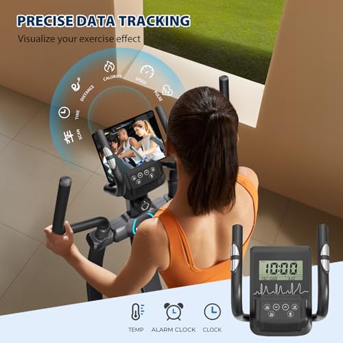 Dripex Elliptical Exercise Machine, Hyper-Quiet Magnetic Elliptical Machine for Home, Elliptical Training Machines with 16 Levels Resistance