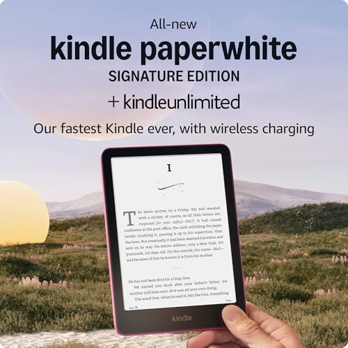 All-new Amazon Kindle Paperwhite Signature Edition (32 GB) – Our fastest Kindle with auto-adjusting front light, wireless charging