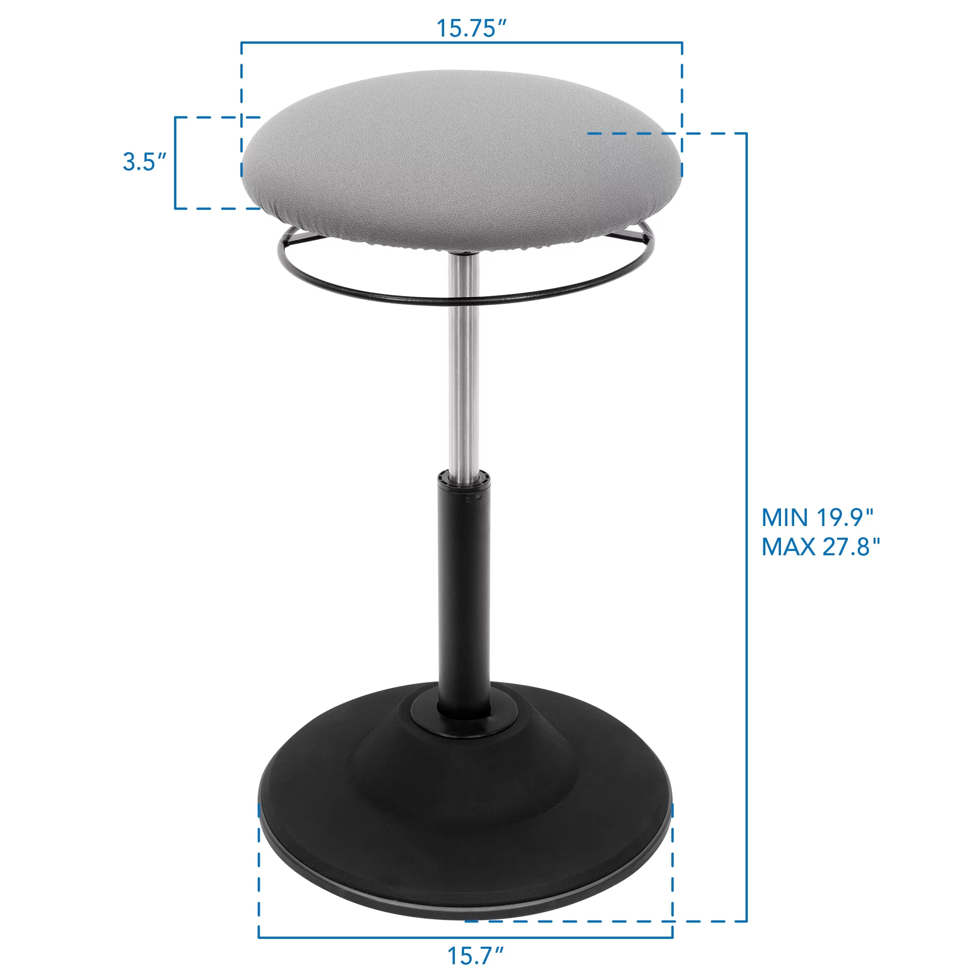 Mount-It! Height Adjustable Standing Desk Stool