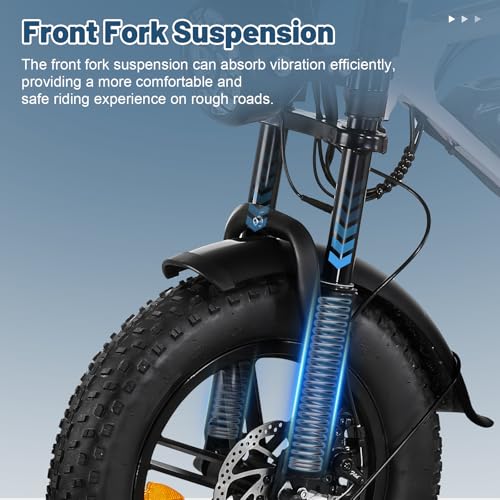 OUXI Electric Bike for Adults, 16" Fat Tire Ebike with 36V 10.4Ah Removable Battery, Moped Style EBike for Teens Up to 20MPH