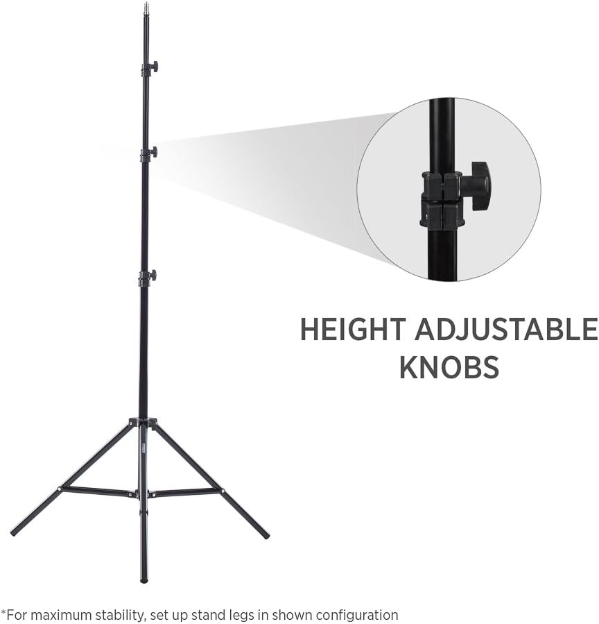 Fovitec 2-Light High-Power Fluorescent Studio Lighting Kit, 20"x20" Quick Setup Softboxes, 105W Bulbs & Light Stands for Portraits, Product Photos