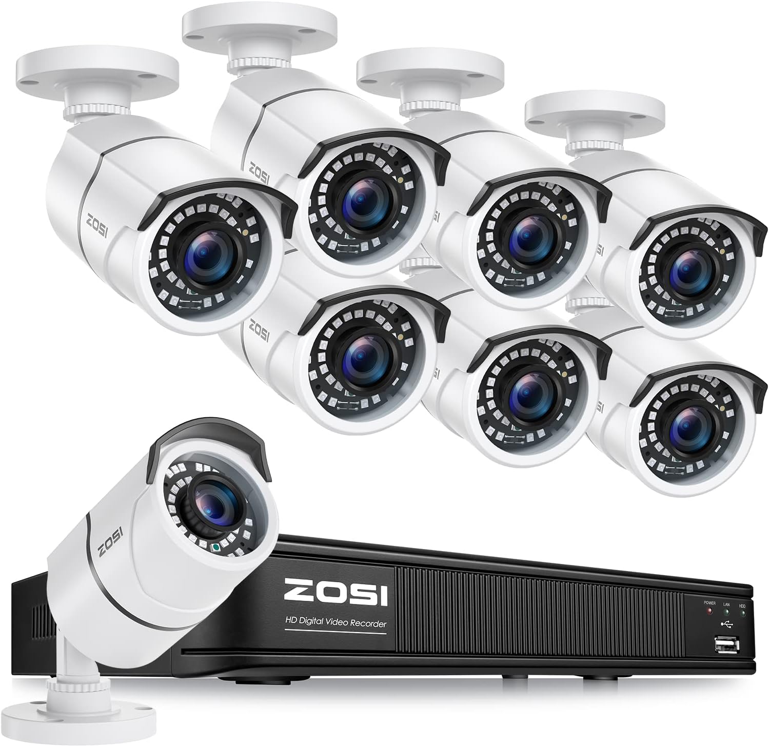 ZOSI H.265+ 1080p 16 Channel Security Camera System