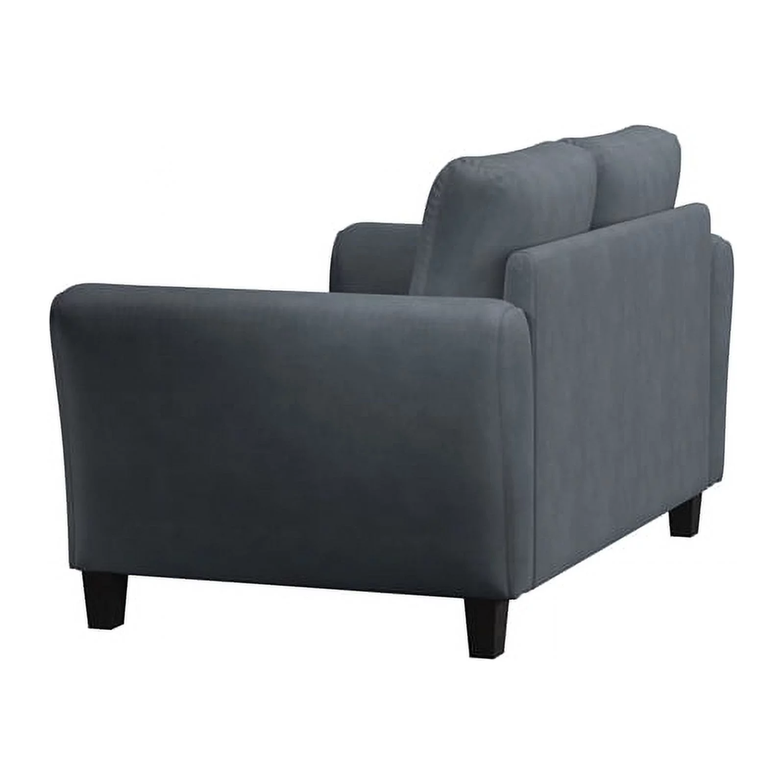 Home Square 2-Piece Set with Upholstery Loveseat and Sofa in Dark Gray