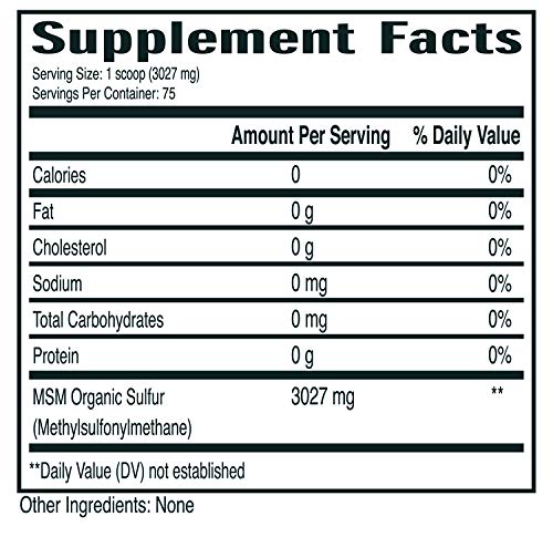 MSM Organic Sulfur Crystals by No Boundaries Health and Wellness – All-Natural, Premium Health Supplement: 99.9% Pure MSM – Benefits: Joint Pain