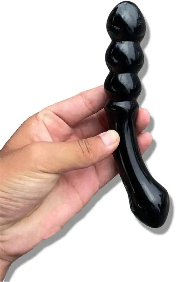 Wholesale Natural Obsidian Quartz Massage Wand Woman Toys Black Healing Crystal Stone 17cm for Female - Kansas Nuitrition - HNZSDS