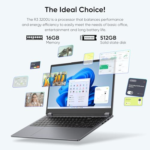 AE86 15.6" 2-in-1 Laptop | 16GB DDR4 RAM 512GB Storage | AMD Ryzen 3 3200U (up to 3.5GHz) | AMD Radeon Vega 3 | FHD Touchscreen | Windows 11 Pro |