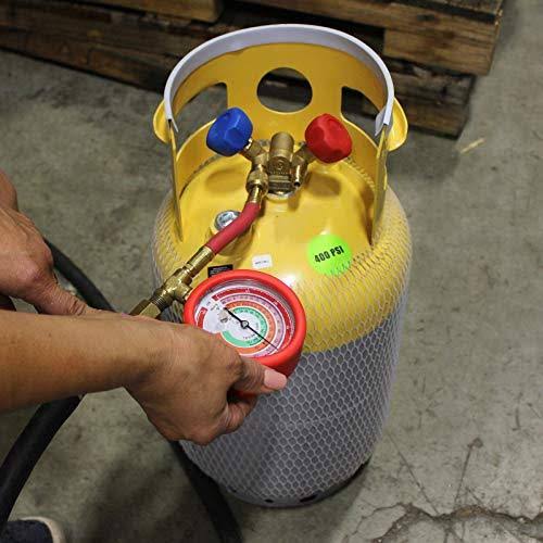 Mastercool 62010 Gray Yellow Refrigerant Recovery Tank 30 lb Capacity