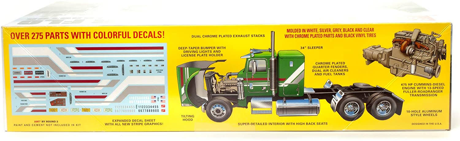 Skill 3 Model Kit Freightliner FLC Truck Tractor 1/24 Scale Model by AMT AMT1195