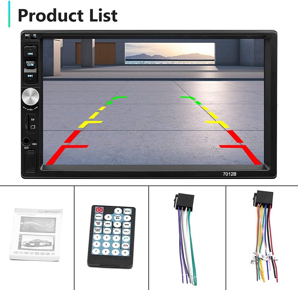 Double Din Car Stereo 7 Inch Bluetooth Car Radio LCD Touch Screen Car Indash Head Unit Support Mirror Link for Android/iOS