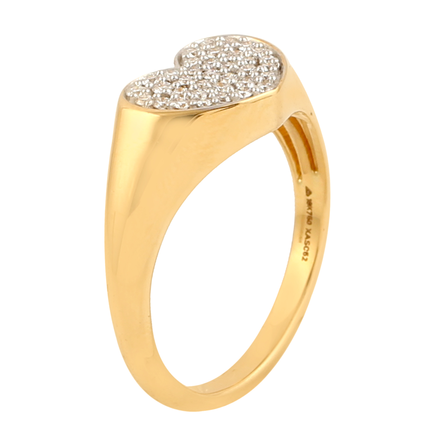 KIRAN FINE JEWEL CZ Diamond Heart Promise Ring Yellow Gold Plated 925 Silver Anniversary Women Gemstone Statement Jewelry Gift For Her