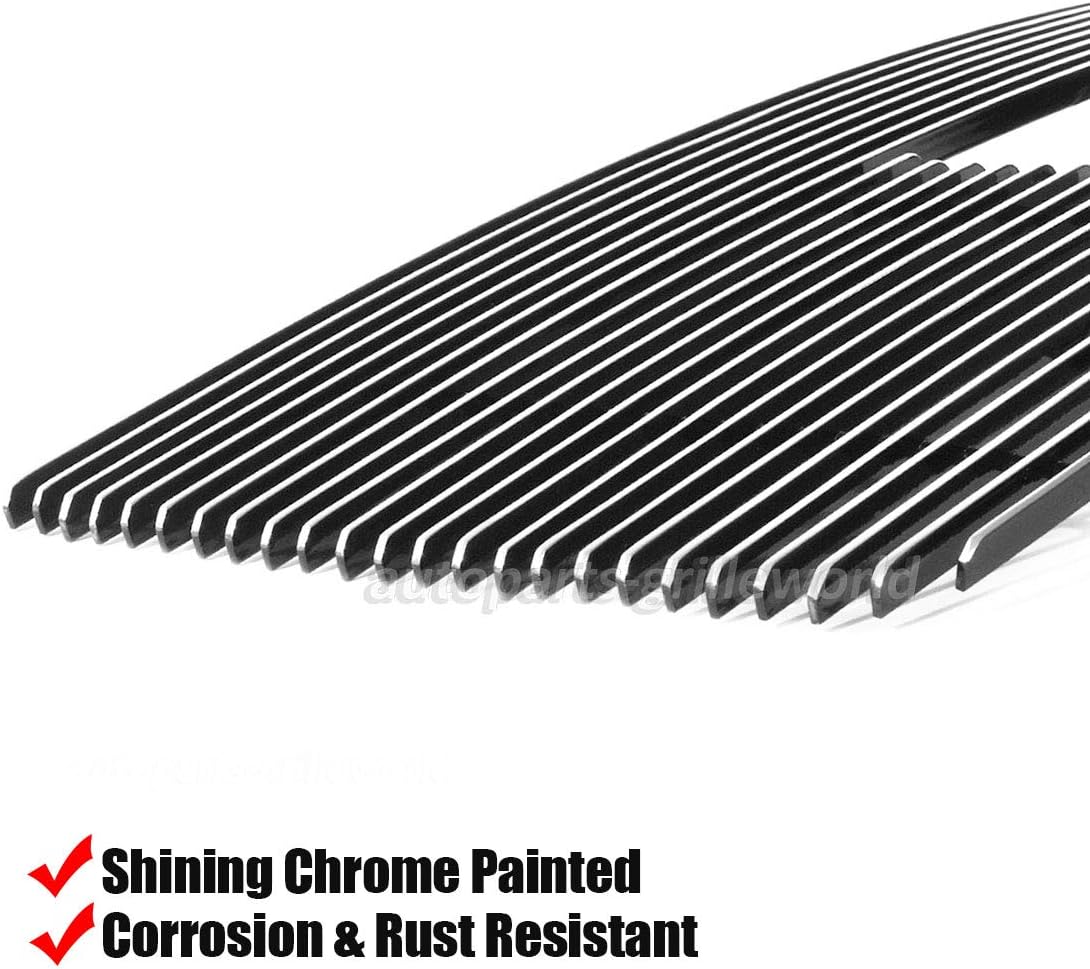 Front Chrome Grill Grille Fits 2007-2013 GMC Sierra 1500 New Body/07-10 Denali Billet Grille Grill Combo