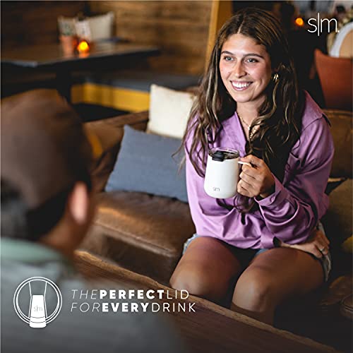 Simple Modern Travel Coffee Mug with Lid and Handle | Reusable Insulated Stainless Steel Coffee Tumbler Tea Cup | Gifts for Women Men Him Her |