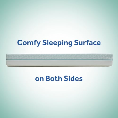 SEALY BABY OmniPedic Refresh Breathable Crib Mattress, GREENGUARD Gold Certified, Made in USA, Removable Knit Cover, 2 Stage, Toddler Bed Fit