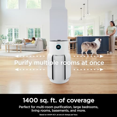 Shark Air Purifier with NeverChange Air Filter Technology, 5 Year HEPA Filter, Covers 1400 Sq. ft, Odor Neutralizer and Clean Sense Technology