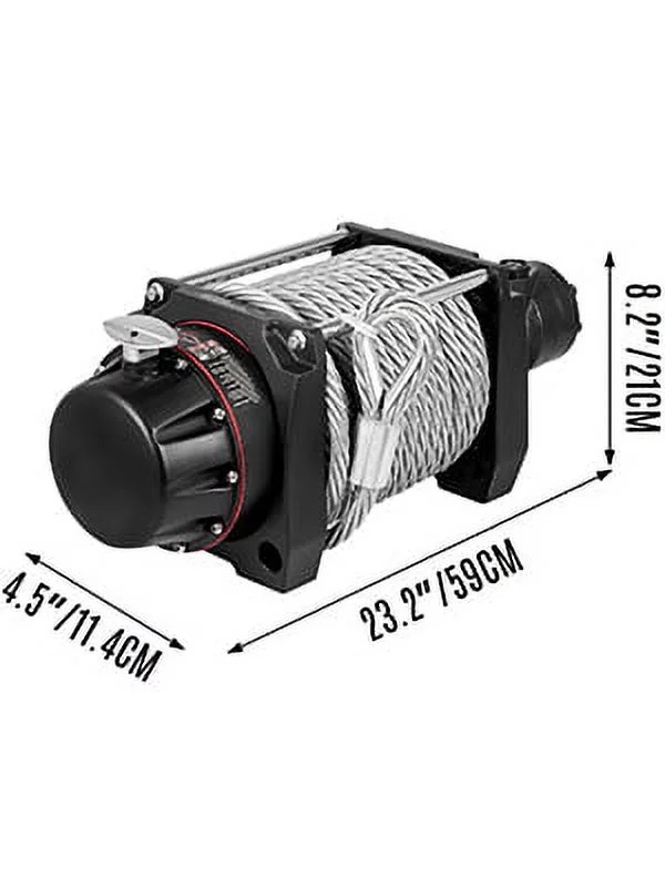 BENTISM Hydraulic Winch, Anchor Winch 20000lbs, Steel Cable Drive Winch for Towing