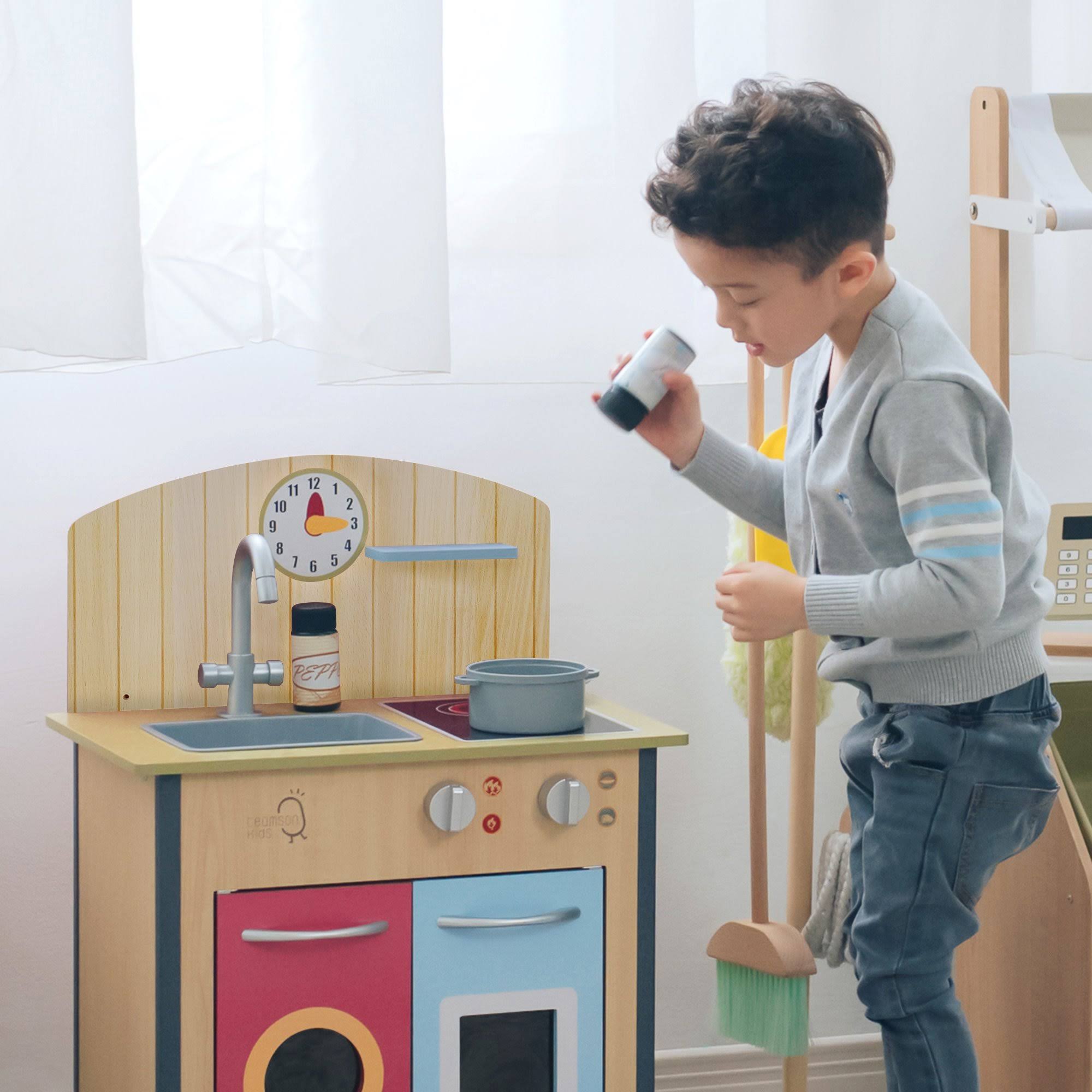 Teamson Kids - Little Chef Porto Classic Play Kitchen - Wood