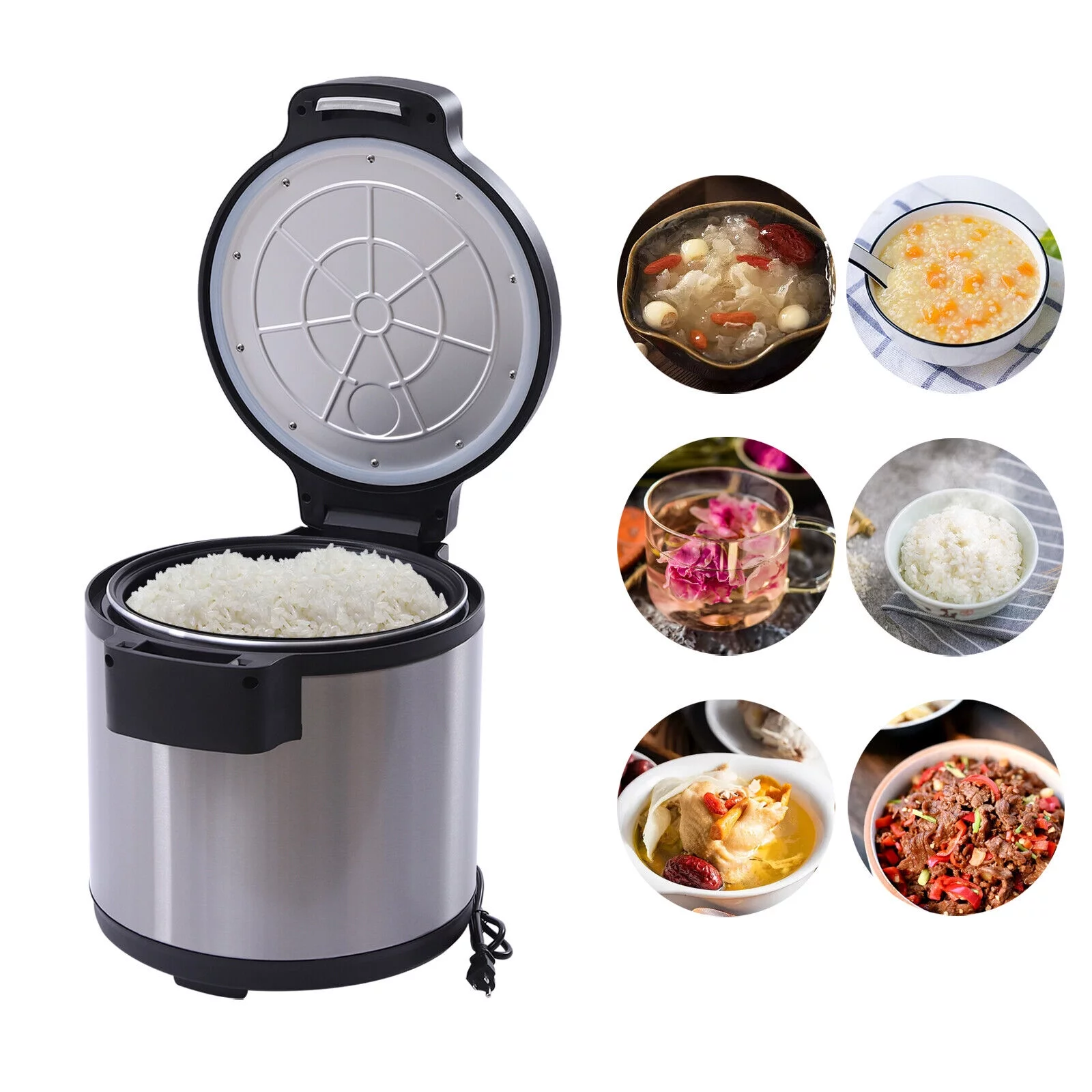 Miumaeov 19 Liter 20QT Electric Rice Warmer Commercial Household Non-stick Inner Pot