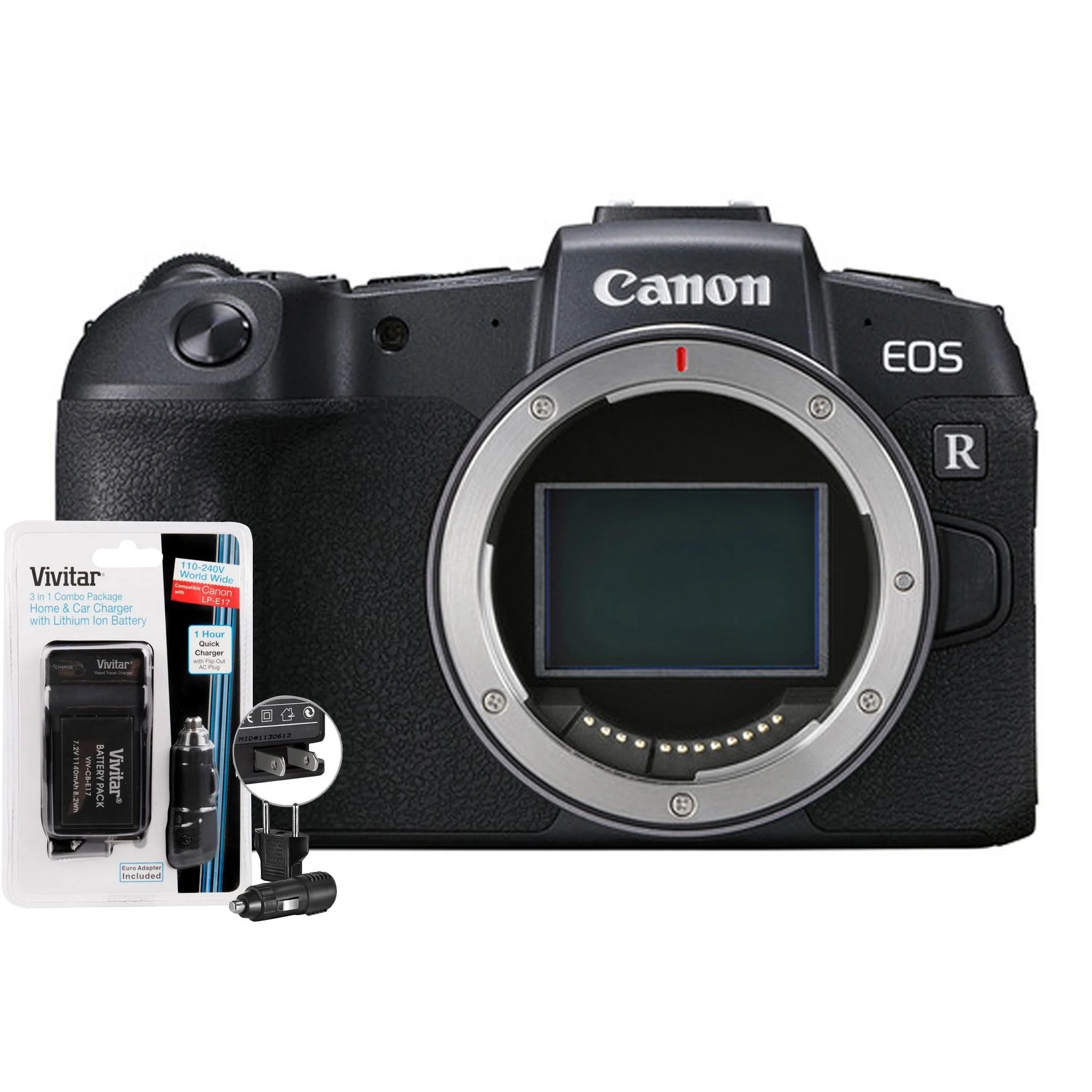 Canon EOS RP Mirrorless Digital Camera Body Black with Replacement Battery and Charger - Curated Treasures Market