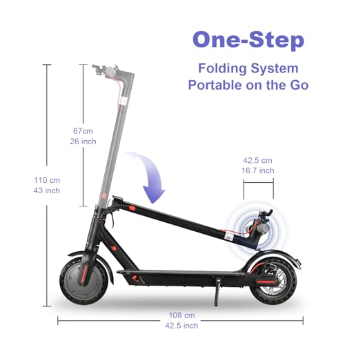 Electric Scooter Adults, Foldable 8.5" Tires E Scooter for Adults, 19 Mph, 350W Motor Fast Cooter