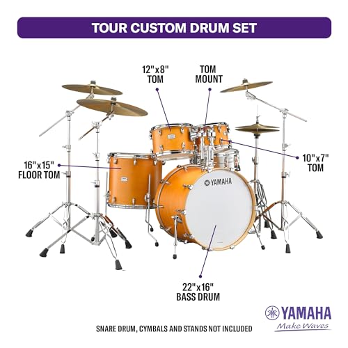 Yamaha Tour Custom Maple 4pc Standard Shell Pack, Chocolate Satin