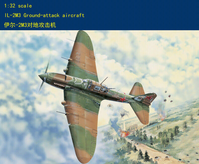 Hobbyboss 1/32 83204 Scale Il-2M3 Ground Attack Aircraft Model Kit - Megean