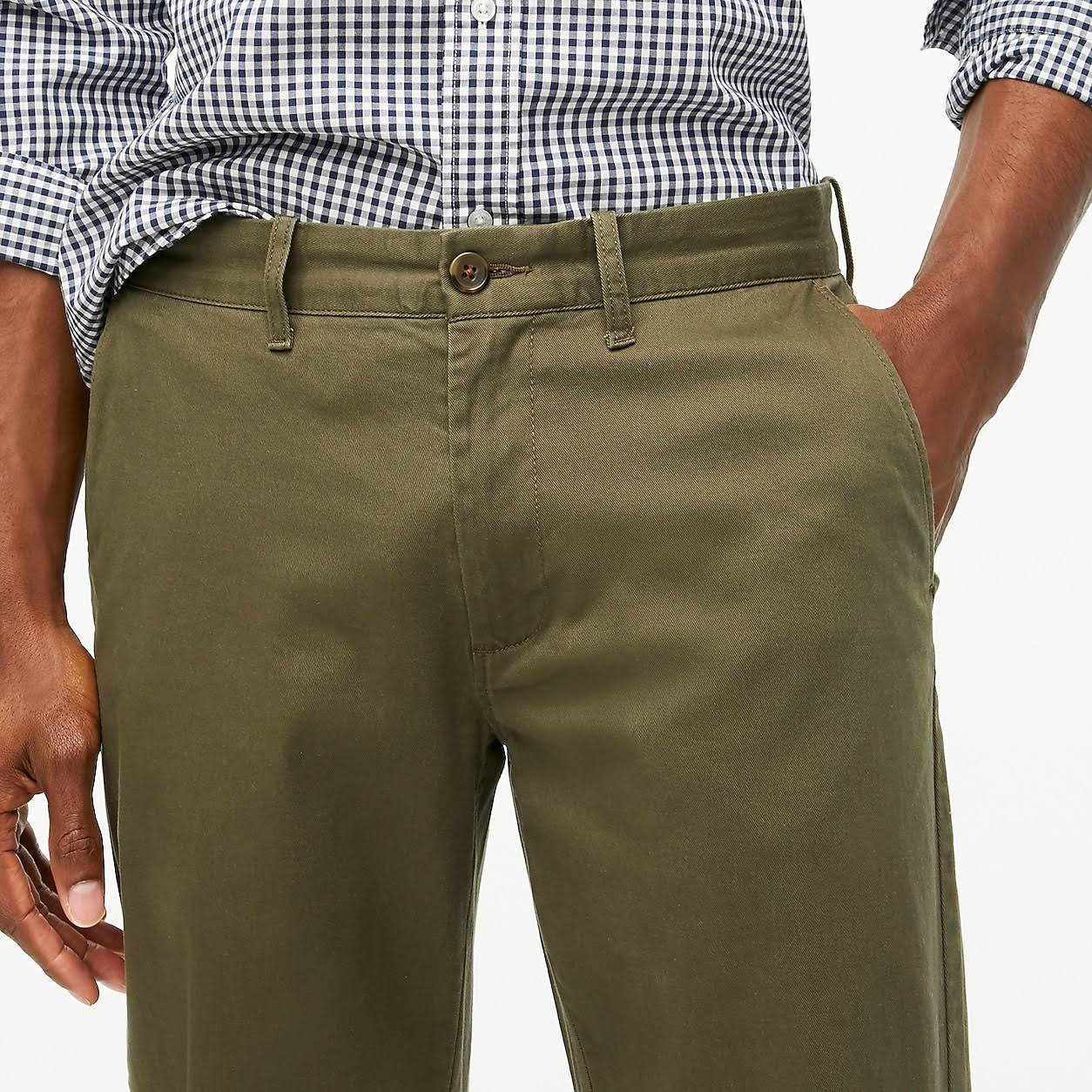 J.Crew Factory Mens Straight-Fit Flex Khaki Pant (Catskill Green, Size 29x32)