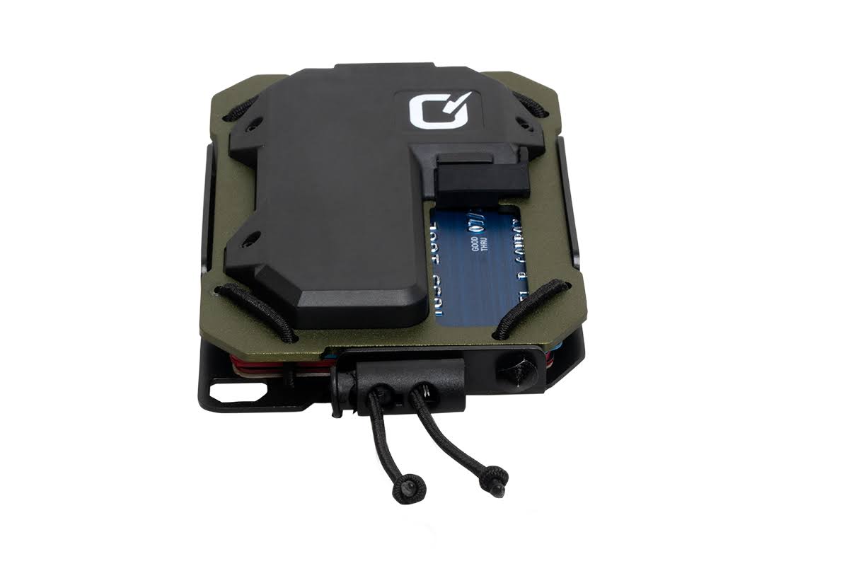 Taq Tactical Wallet - OD Green - High Powered LED Light u0026 RFID Aluminum