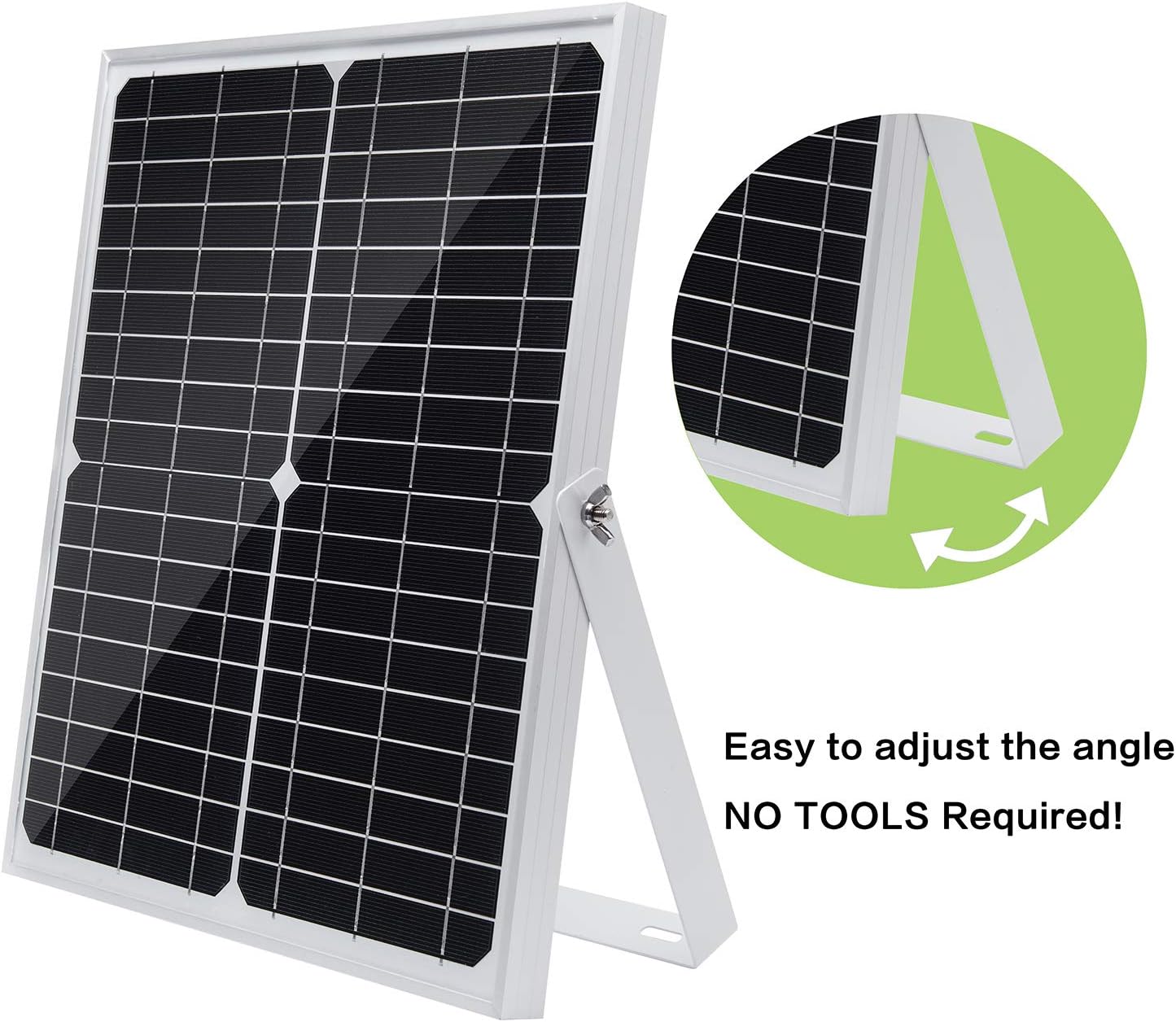 Topsolar 20W 12V Solar Panel kit Battery Charger Maintainer + 10A PWM Solar Charge Controller + Adjustable Mount Tilt Rack Bracket + Solar Cable for
