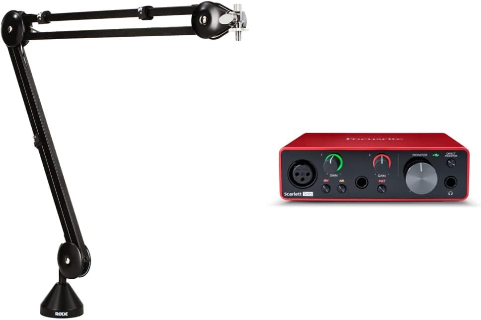 Rode PSA1 & Focusrite Scarlett Solo 3rd Gen USB Audio Interface, for the Guitarist, Vocalist, Podcaster or Producer — High-Fidelity