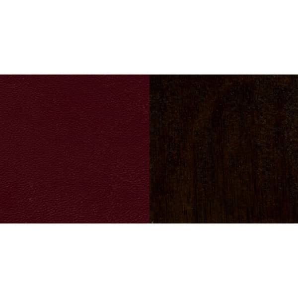 Hercules Series Vertical Slat Back Walnut Wood Restaurant Chair - Burgundy Vinyl Seat | Flash Furniture