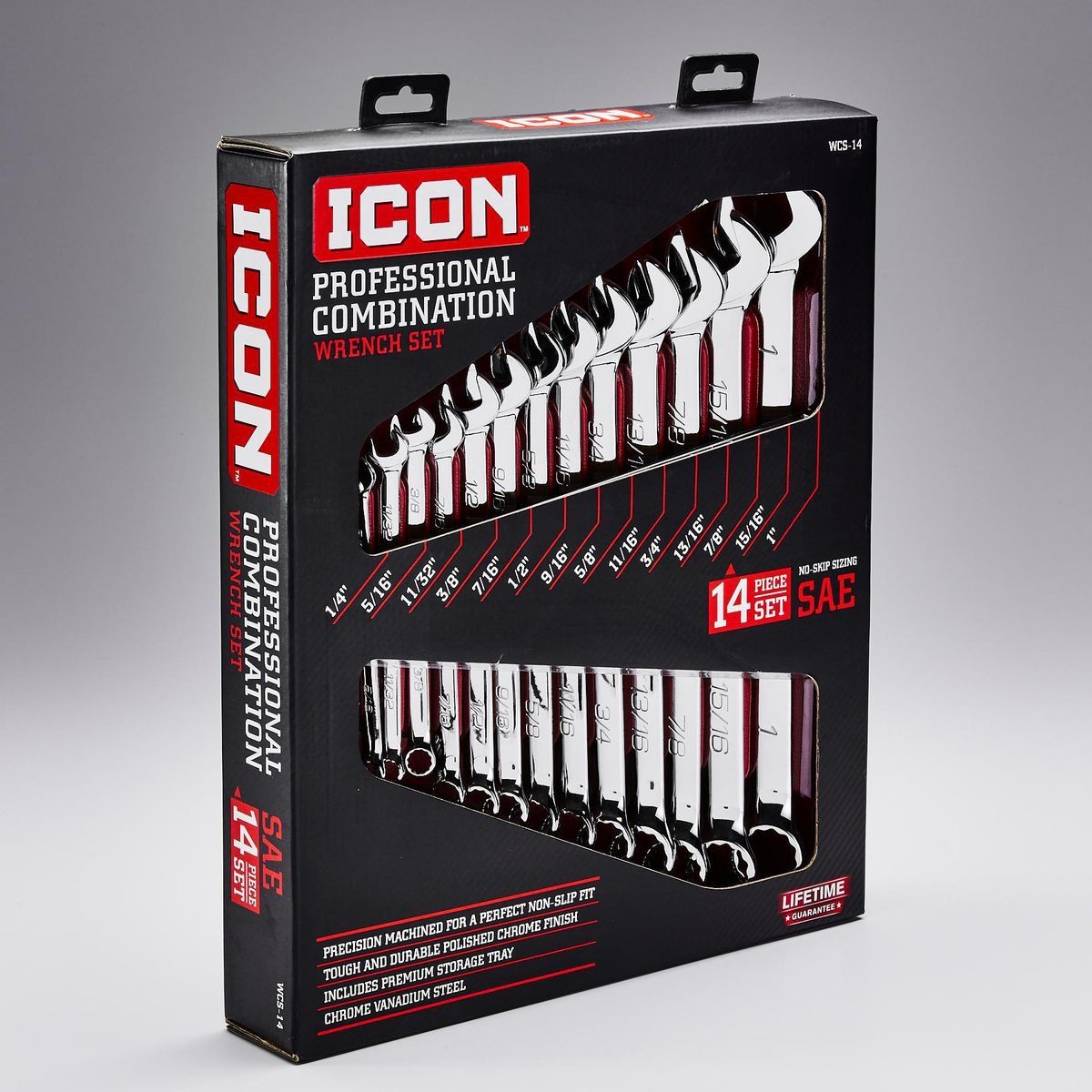 ICON Professional SAE Combination Wrench Set, 14 Piece
