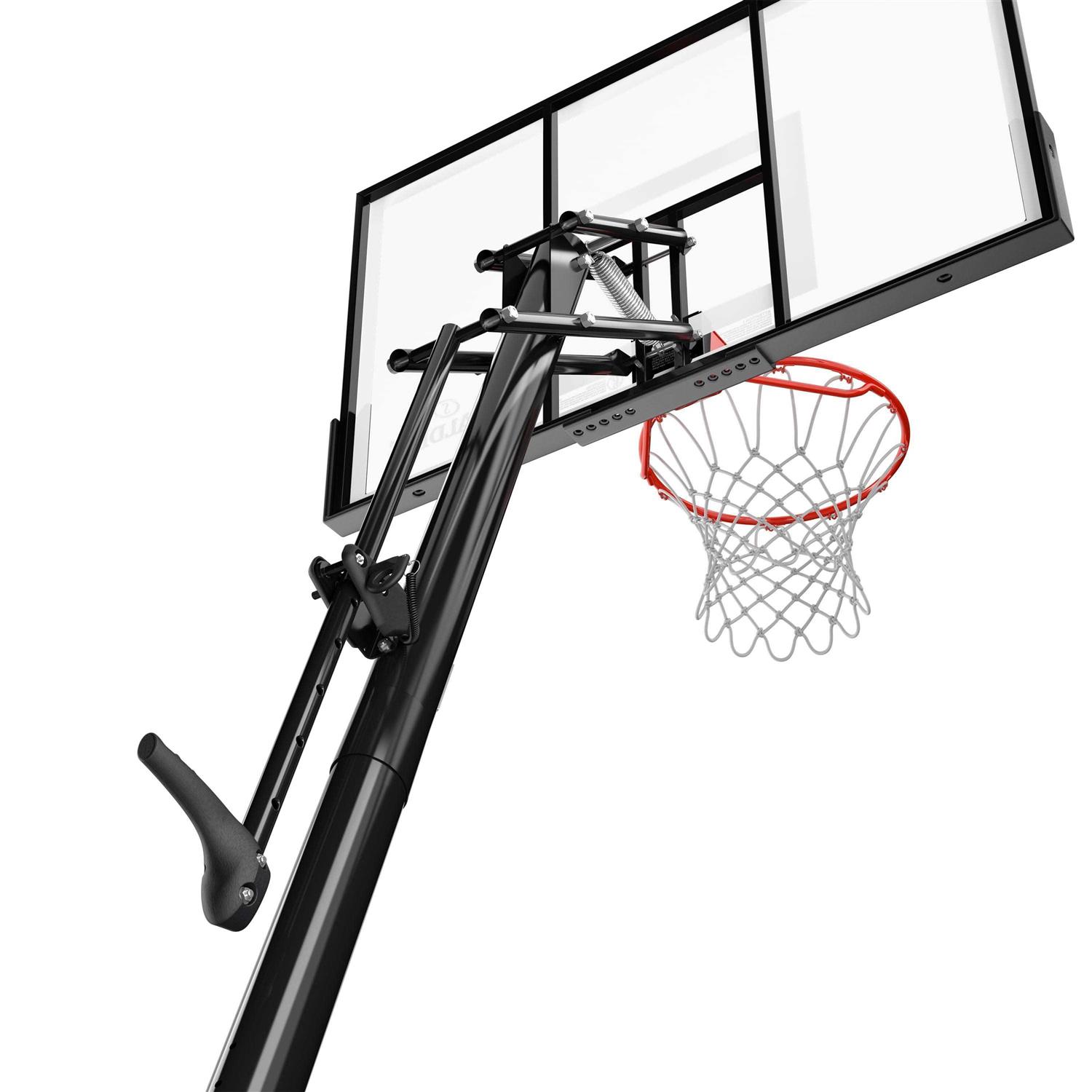 Spalding 54 In. Shatter-proof Polycarbonate Exacta Height Portable Basketball Hoop System - Sports Supplies Online Store