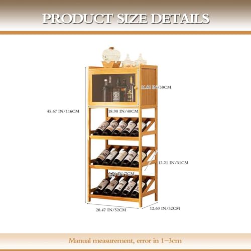 Wine Storage Cabinet Liquor Cabinet Wet Bar Farmhouse Corner Cabinet Industrial Wine Rack Freestanding & Cabinets 4 Tier Freestanding Wine Rack for