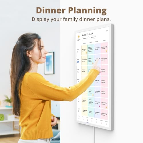 Dragon Touch 15.6" Digital Calendar Chore Chart – 1080P Full HD Interactive Touchscreen, Smart Family Planner