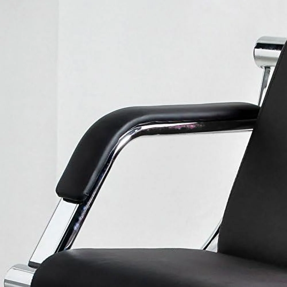 2Pcs Black PU Leather Office Reception Chair Waiting Room Visitor Guest Sofa Seat