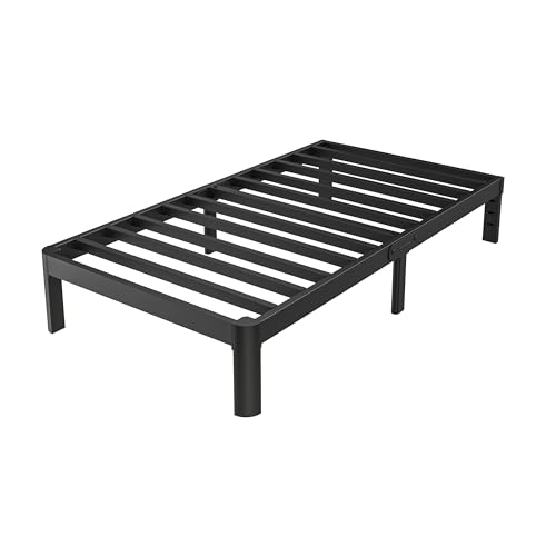 Full Size Bed Frame No Box Spring Needed, 14 Inch Metal Full Bed Frame, DIY Headboard Holes, Heavy Duty Steel Support 3500 LBS, Noiseless