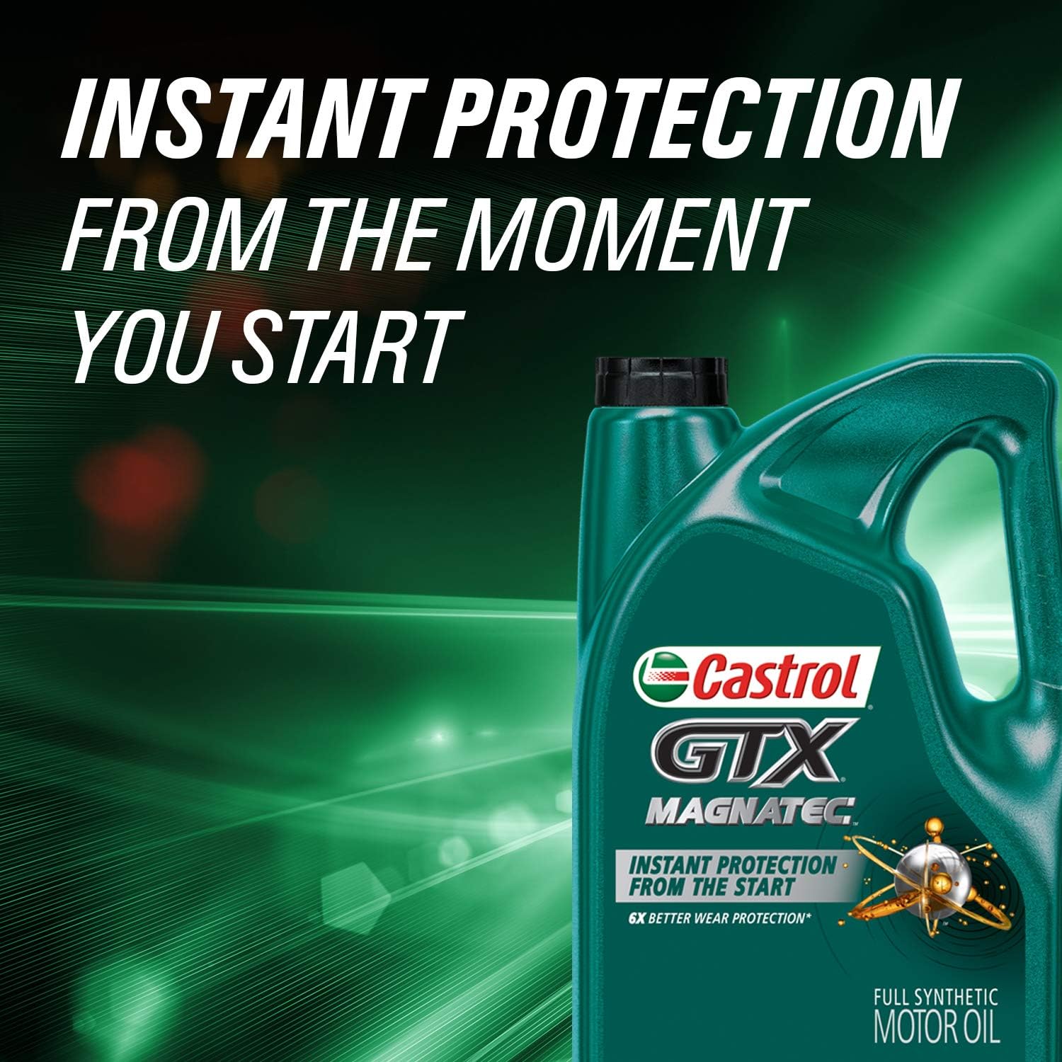 Castrol 03060 GTX MAGNATEC 0W-20 Full Synthetic Motor Oil, Green, 5 Quart Pack of 2