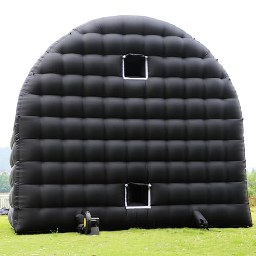 Large Black Inflatable Tent(15x15x14FT) Includes Blower Square Gazebo Event Room Large Inflatable Party Tent for Backyard,Outdoor EventsParties