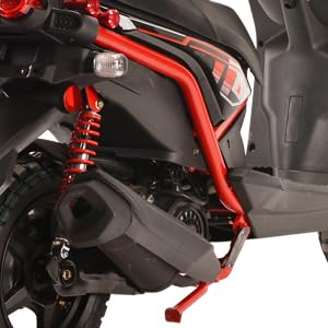 HHH Rocket 150 Moped Street Gas Vitacci Scooter 150cc Motorcycle Automatic Adult Bike with 12 inch Aluminum Wheels (Black)