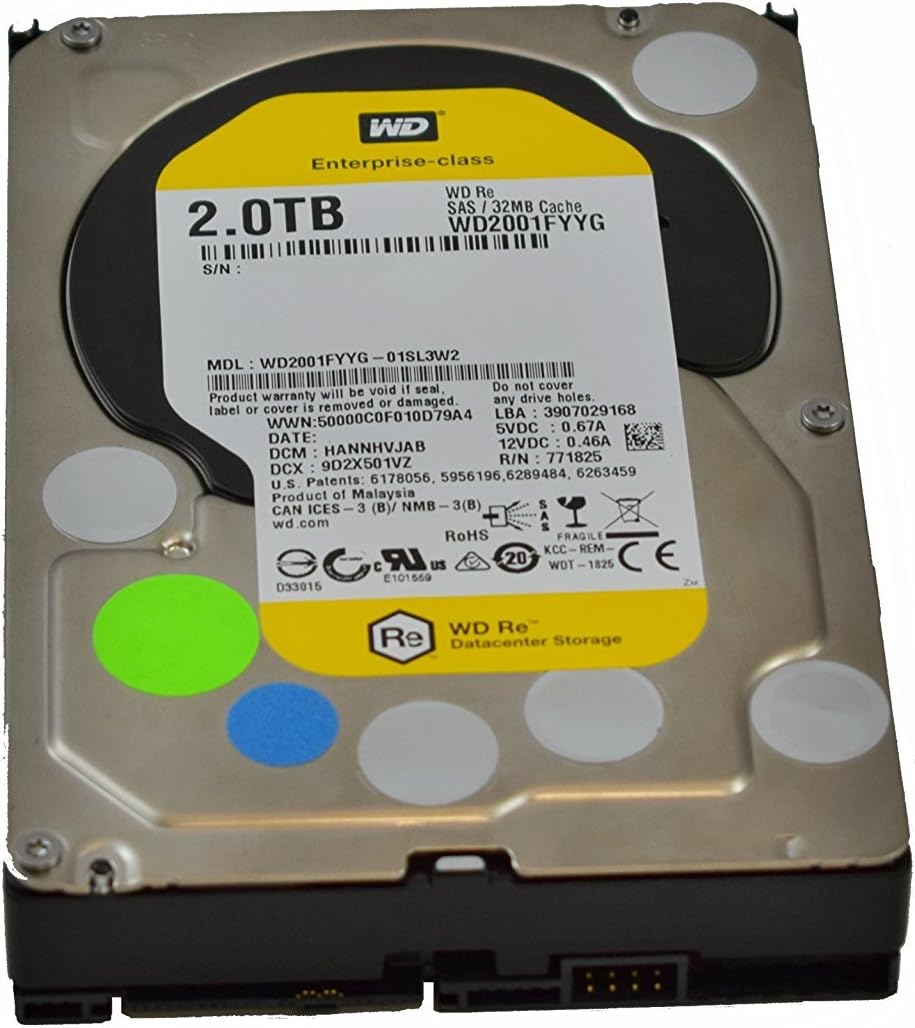 Western Digital Re WD3001FYYG 3TB 7200 RPM SAS 6Gb/s 32MB Cache 3.5 Inch Datacenter Capacity Enterprise Hard Drive