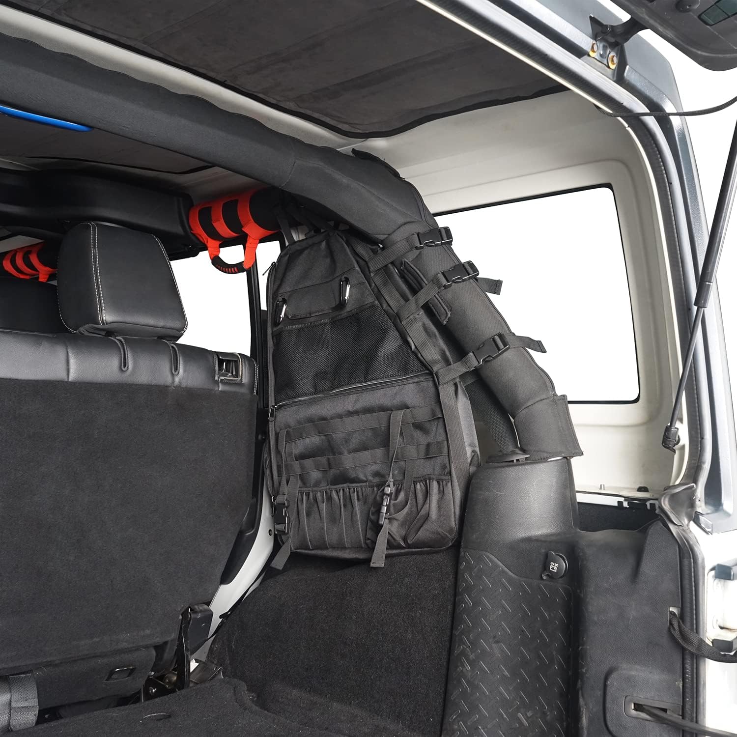 u-Box 2X Roll Bar Storage Bag Cargo Cage Multi-Pockets Organizers Tool Storage Compatible with Jeep Wrangler TJ JK & Unlimited 4-Door 97-18