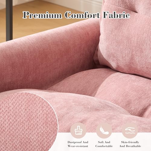 360 Swivel Accent Barrel Chair with Storage Ottoman & Headrest