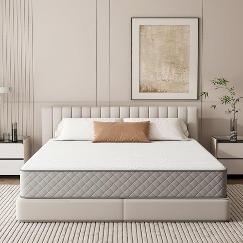 Full Mattress, 12 Inch Full Size Mattress with Cooling-Gel Memory Foam &Pocket Spring Hybrid, CertiPUR-US Certified, Medium Firm