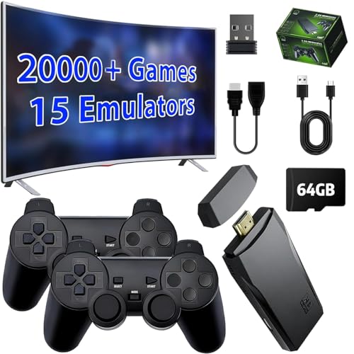 Upgrade Wireless Retro Game Console Stick, ZeroStory Retro Video Game Console Stick Built in 20000+ Games with 15 Emulators