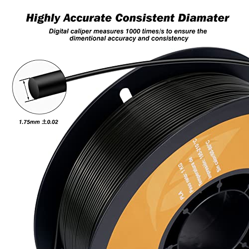 Kingroon PLA 3D Printer Filament, 12Rolls, Dimensional Accuracy +/- 0.03 mm, 12kg Spool(26.4lbs)