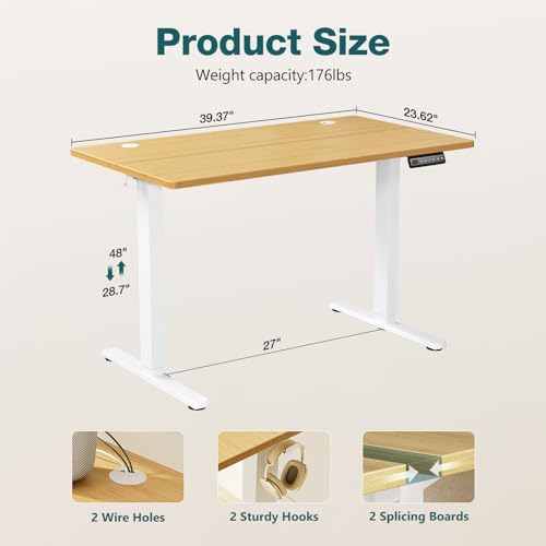 Standing Desk, Adjustable Height Electric Sit Stand Up Down Computer Table