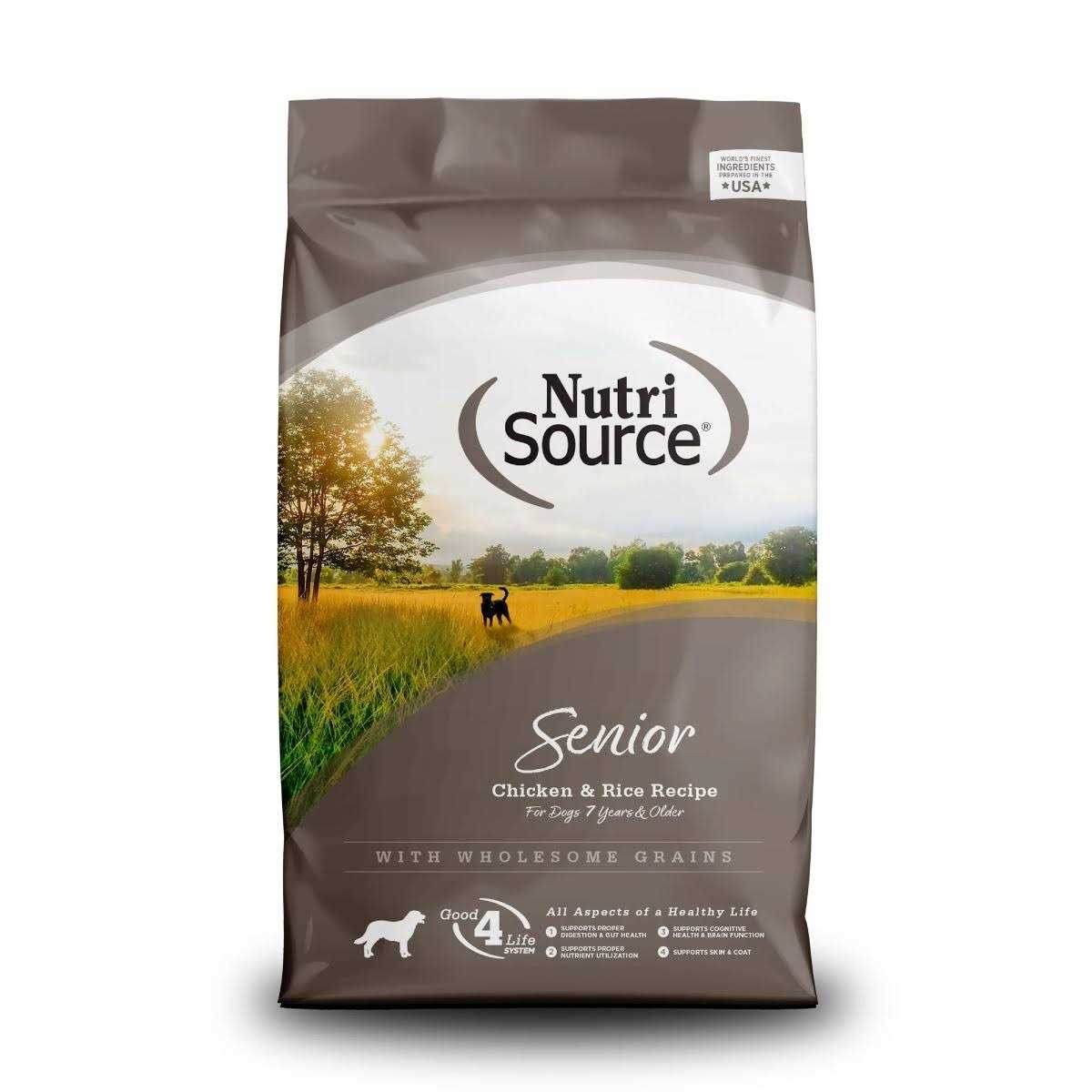 NutriSource Senior Chicken Rice Dry Dog Food - Pet Supplies online store