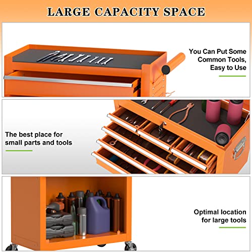 8-Drawer High Capacity Rolling Tool Chest, Removable Cabinet Storage Tool Box with Wheels and Drawers